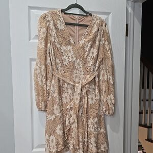 Floral Lace Dress in Cream